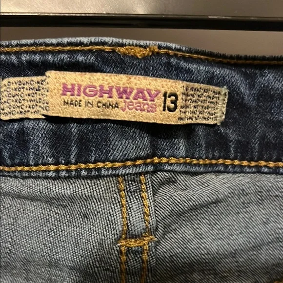 Highway Jeans Blue Ankle Cropped Distressed Denim - Picture 9 of 14